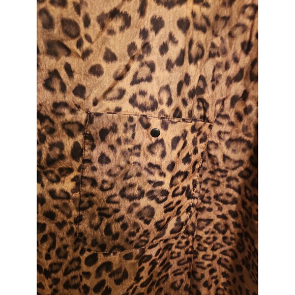 Chico's Leopard-Print Poncho Rain Cover-up One Size - Picture 5 of 10